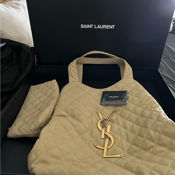 YSL beige leather purse - Picture 3 of 5